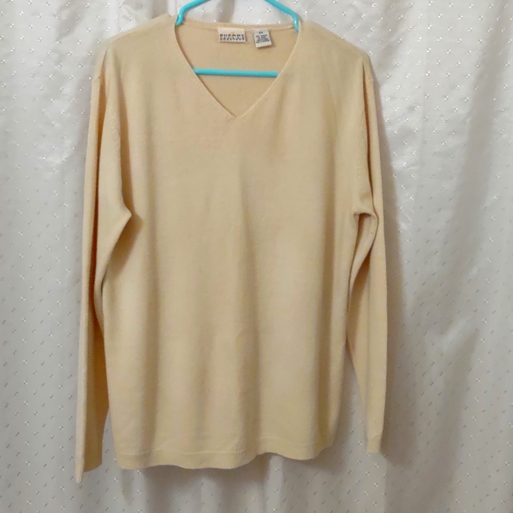 Women's Sherry Taylor Sweater, cream,  size 2X